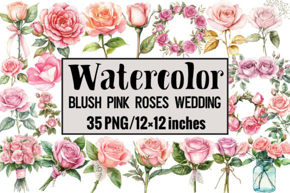 Blush Pink Roses Wedding: Elegant Floral Design Assets