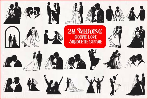 Capturing Romance: The Wedding Couple Love Silhouette Bundle