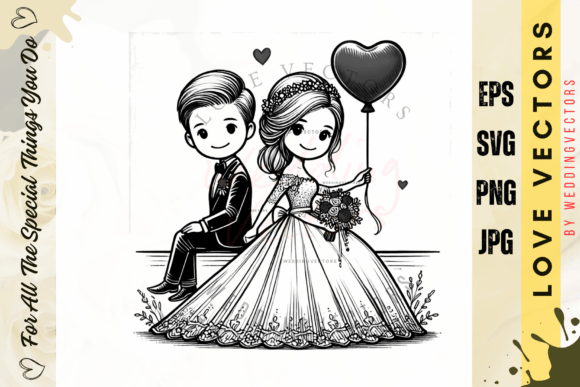 Discover the C2232 Love Vectors for Wedding Designs