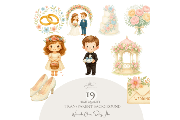 Wedding Clipart Set: Instant Charm for Every Design
