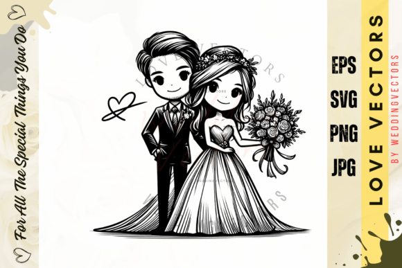 Wedding Couple and Love Vectors - C3003: A Designer's Guide