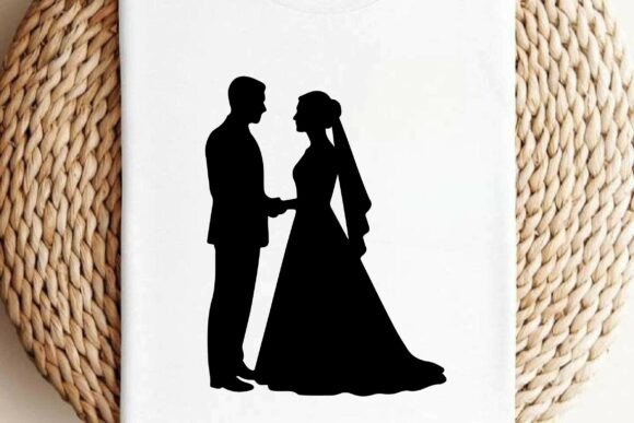 Wedding Couple Clipart: A Vector Design for Modern Romance