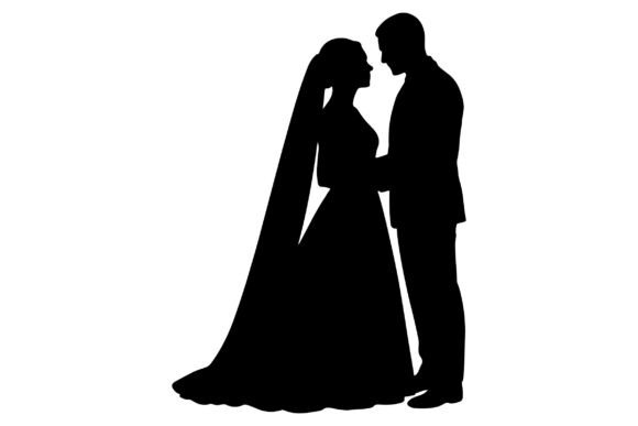 Wedding Couple Silhouette Vector: Your Go-To Design Asset