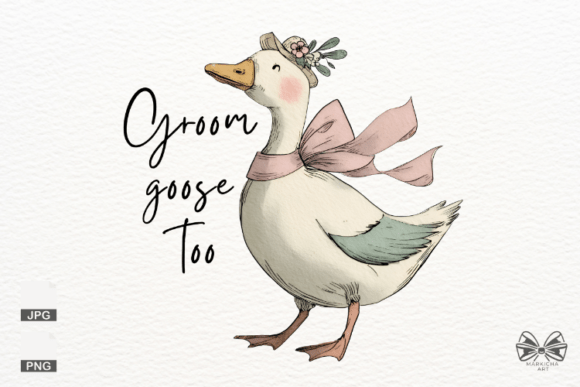Wedding Goose PNG Clipart: A Whimsical Touch for Modern Designs