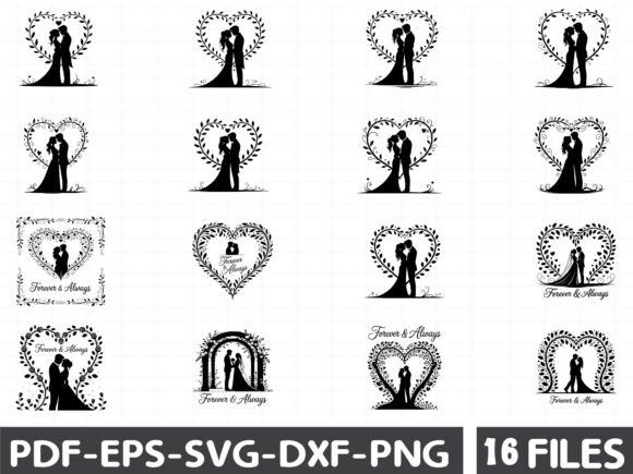 Wedding Heart, Bride and Groom SVG: Design Assets for Milestone Moments