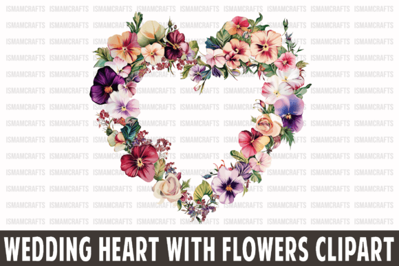 Wedding Heart with Flowers Clipart: Elevate Your Projects